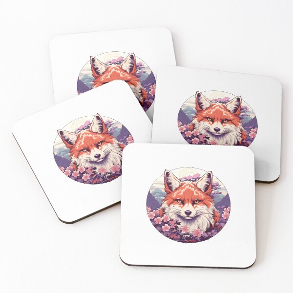 Item preview, Japanese Fox Kitsune designed and sold by Yana Grech.