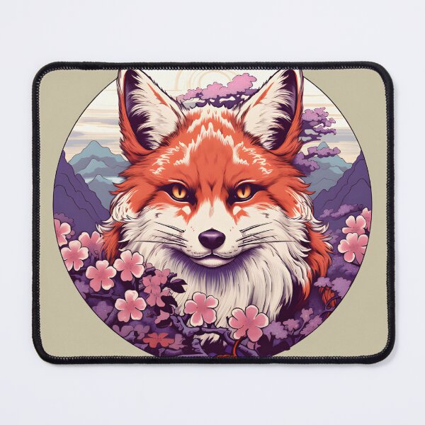 Item preview, Japanese Fox Kitsune designed and sold by Yana Grech.