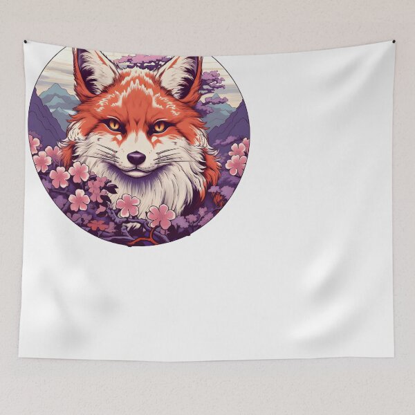 Item preview, Japanese Fox Kitsune designed and sold by Yana Grech.