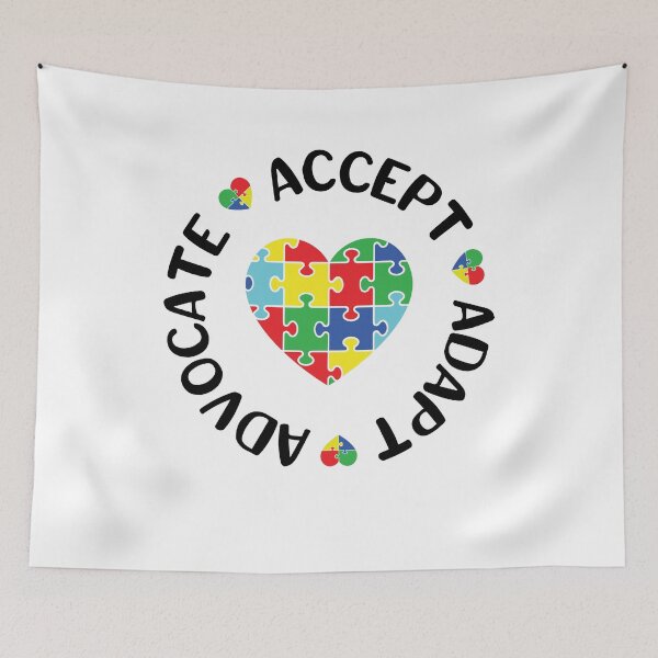 Item preview, Accept Adapt Advocate Inclusion Equity Equality, Autism Heart Neurodiversity, Special Ed Teacher Social Worker Special Needs Mom ABA designed and sold by behindthefacts.