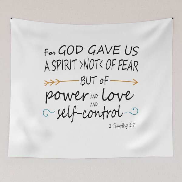 Item preview, Bible Verse 2 timothy 1:7 God Gave Us A Spirit Not Of Fear But Of Power And Love And Self Control designed and sold by Roland1980.
