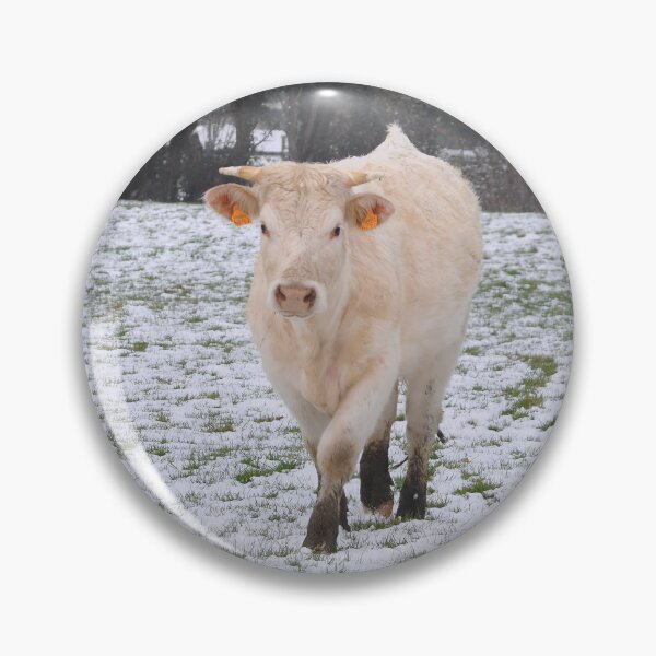 Item preview, Cow with horns - white cow - fluffy cow - snow cow designed and sold by animal-animal.
