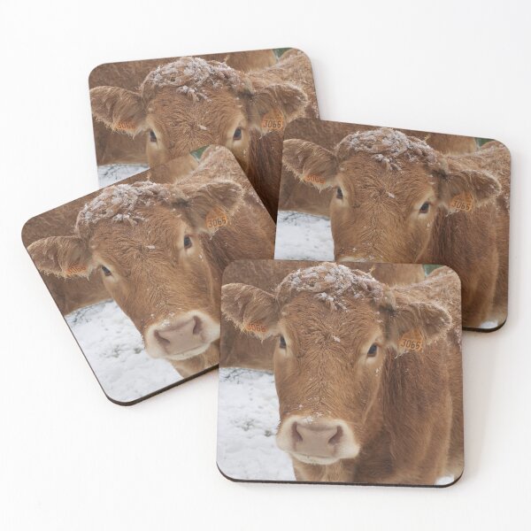 Item preview, Cow with horns - brown cow - fluffy cow - snow cow designed and sold by animal-animal.