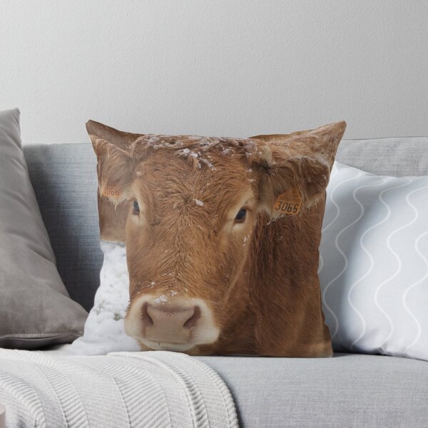 Item preview, Cow with horns - brown cow - fluffy cow - snow cow designed and sold by animal-animal.