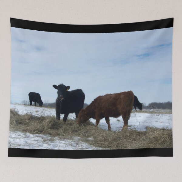 Item preview, Cow with horns - brown cow - fluffy cow - snow cow designed and sold by animal-animal.