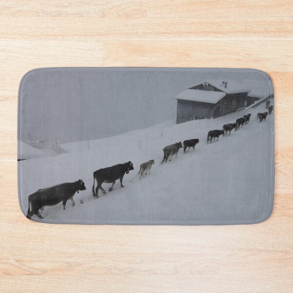 Item preview, Cow with horns - black cow - fluffy cow - snow cow designed and sold by animal-animal.