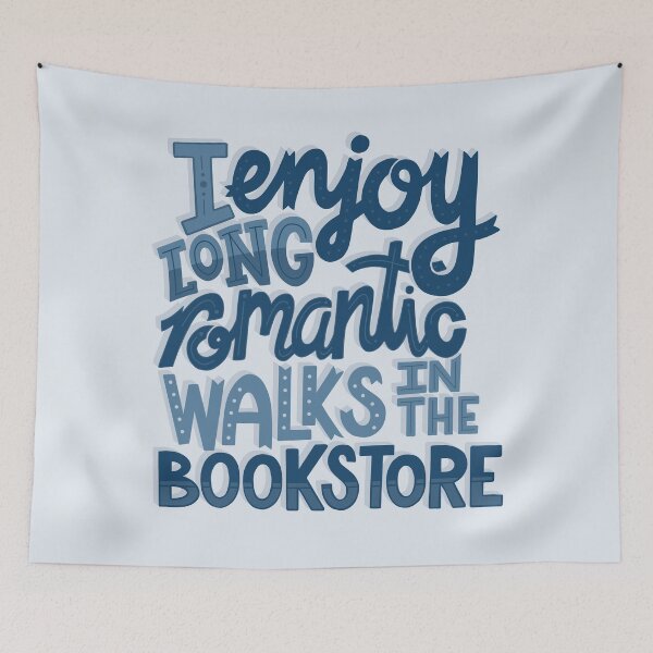 Item preview, Romantic Walks in the Bookstore BLUE designed and sold by Kit Cronk.