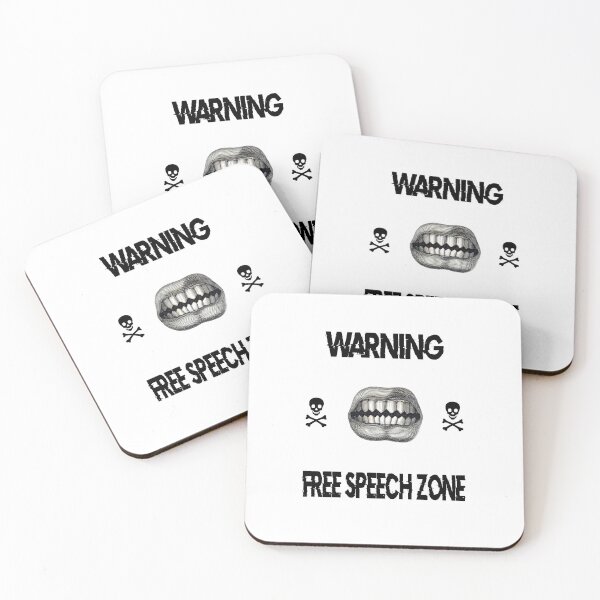 Item preview, Warning: Free Speech Zone designed and sold by Vesperalia x The Thorny Juniper.