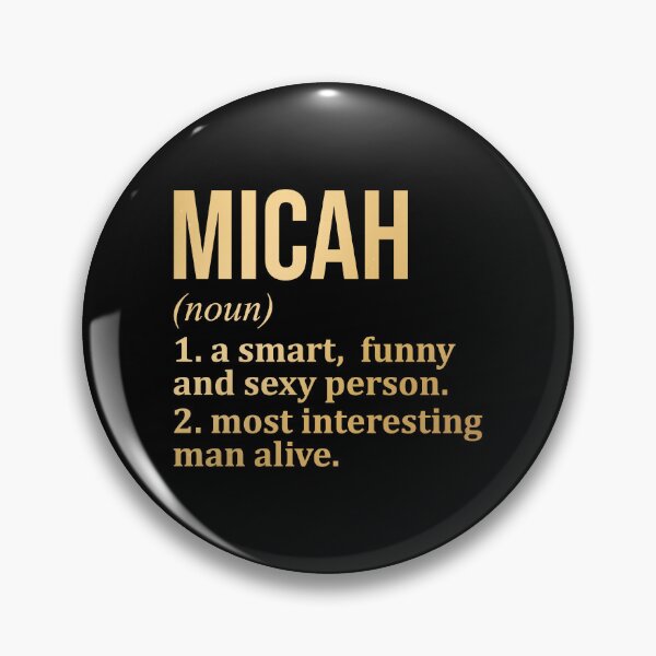 Item preview, Micah Name Definition in Gold designed and sold by XCIV.