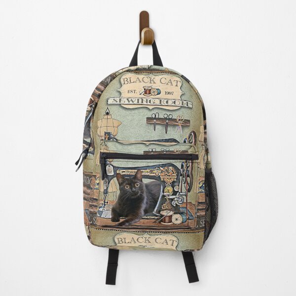 Item preview, Black cat sewing room sewing mends the soul - cat lover designed and sold by SameeraDammeyer.