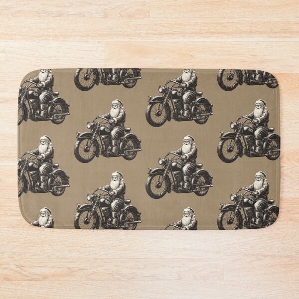 Item preview, Santa Claus biker. Vintage classic motorcycle designed and sold by VieBelieve.