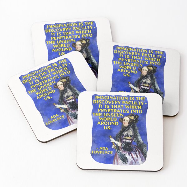 Item preview, Radical Feminist Quote - Ada Lovelace - Imagination Is The Discovery Facultu - It Is That Which Penetrates Into The Unseen World Around Us designed and sold by LethalPixieDust.