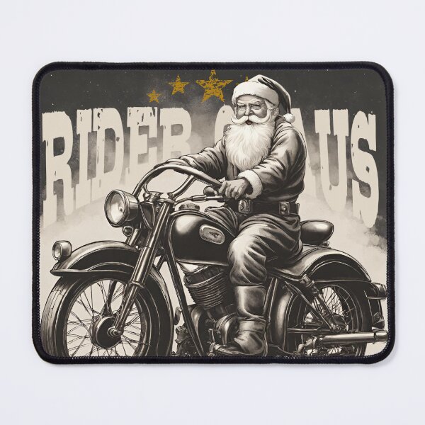 Item preview, Santa Claus biker. Vintage classic motorcycle designed and sold by VieBelieve.