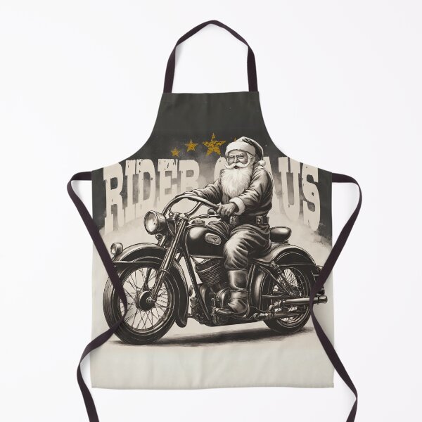 Item preview, Santa Claus biker. Vintage classic motorcycle designed and sold by VieBelieve.