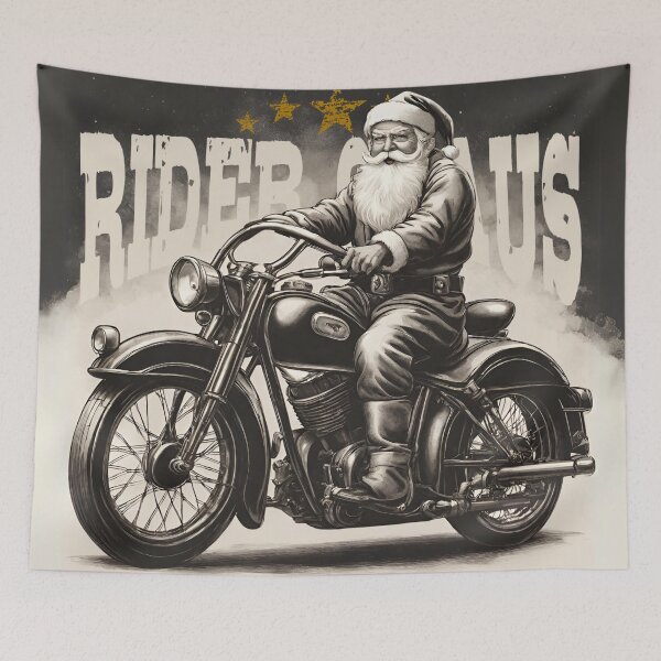 Item preview, Santa Claus biker. Vintage classic motorcycle designed and sold by VieBelieve.