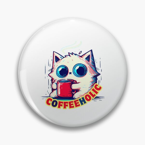 Artikelvorschau, Pfoten und Schlucke: Coffeeholic Cat entworfen und verkauft von Funky Land.