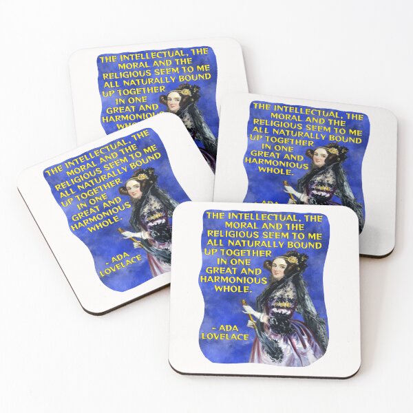 Item preview, Radical Feminist Quote - Ada Lovelace - The Intellectual The Moral And The Religious Seem To Me All Naturally Bound Up Together I One Great And Harmonious Whole designed and sold by LethalPixieDust.