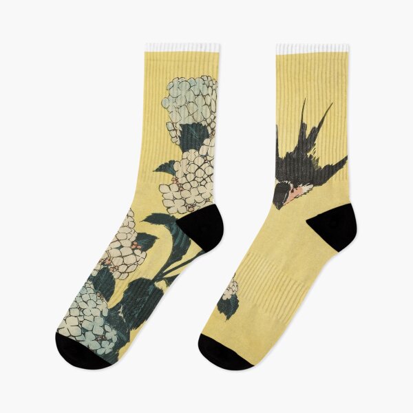 Artikelvorschau, Katsushika Hokusai Poster Hortensie und Schwalbe entworfen und verkauft von Suzana Djordjevic.