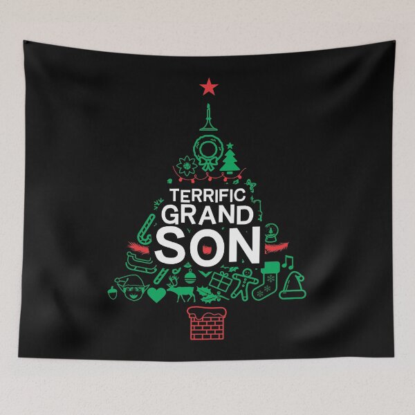 Aperçu de l'œuvre Formidable petit-fils - Arbre de Noël - Noël créée et vendue par Vector-Artist.