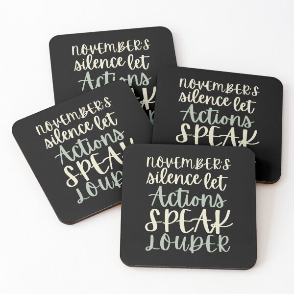 Item preview, November's Silence: Let Actions Speak Louder designed and sold by DesignDazzles.
