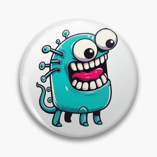 Item preview, Smiling blue monster designed and sold by VisurtualEmo.
