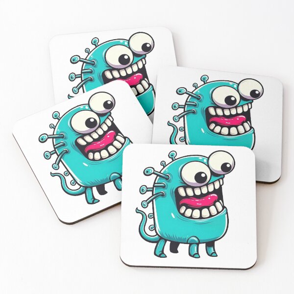 Item preview, Smiling blue monster designed and sold by VisurtualEmo.