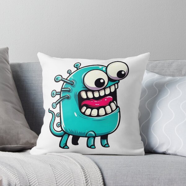 Item preview, Smiling blue monster designed and sold by VisurtualEmo.