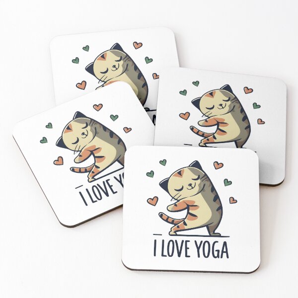 Item preview, "I Love Yoga" Cat designed and sold by Robo Digitalis.