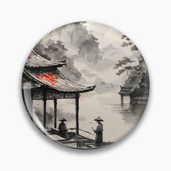 Item preview, chinese ink painting scroll designed and sold by scoztimez.