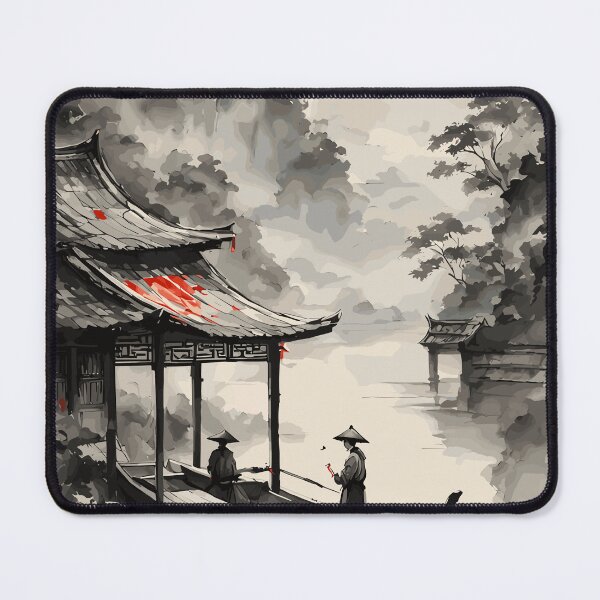 Item preview, chinese ink painting scroll designed and sold by scoztimez.