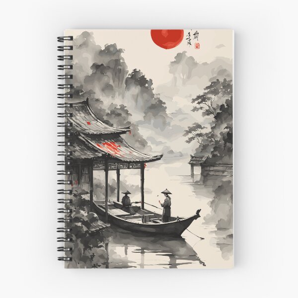 Item preview, chinese ink painting scroll designed and sold by scoztimez.
