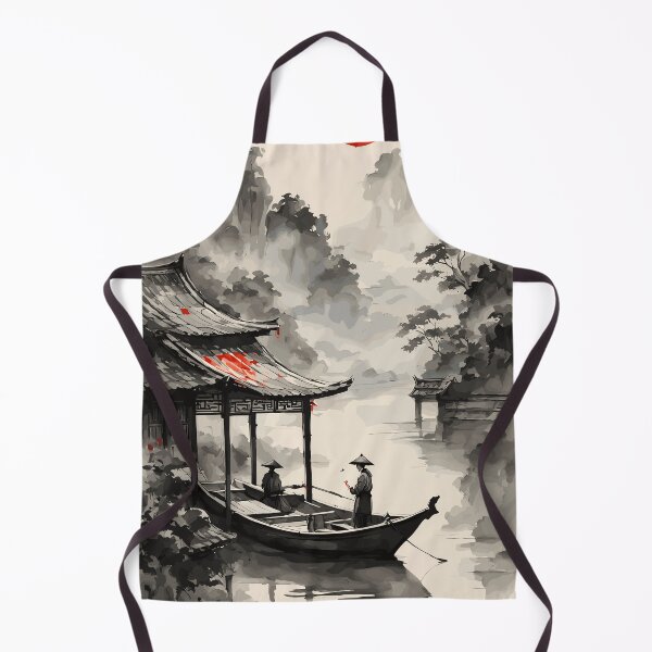 Item preview, chinese ink painting scroll designed and sold by scoztimez.