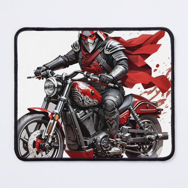 Item preview, Motorcyclist on a black and red motorcycle designed and sold by wplamkung.