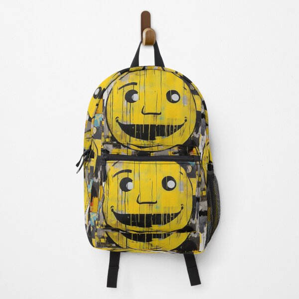 Item preview, Comic smily yellow black laughing round face designed and sold by G-M-Designs.