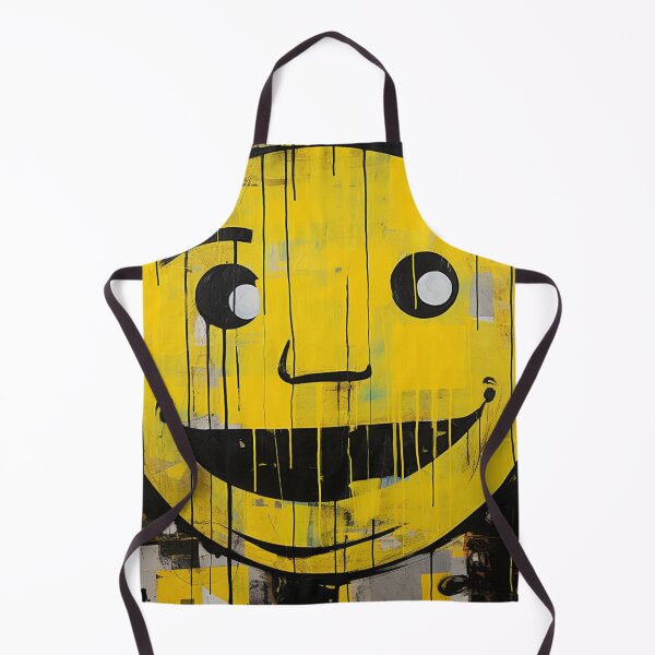 Item preview, Comic smily yellow black laughing round face designed and sold by G-M-Designs.