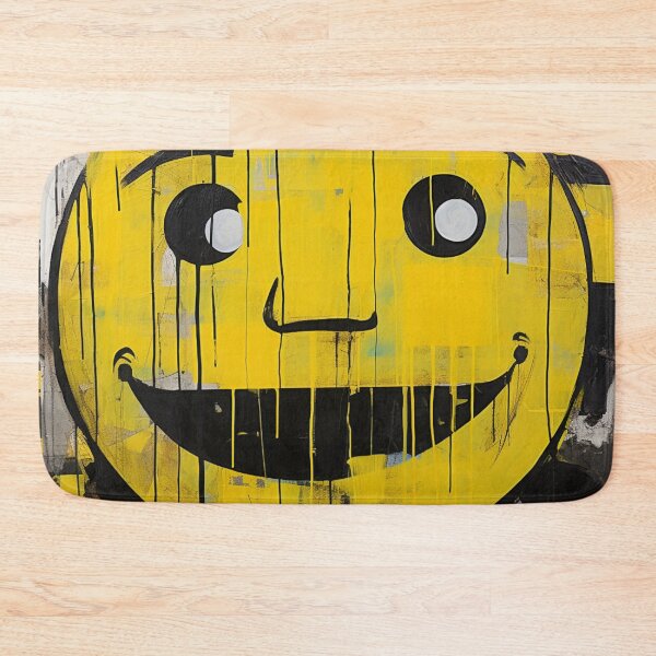 Item preview, Comic smily yellow black laughing round face designed and sold by G-M-Designs.