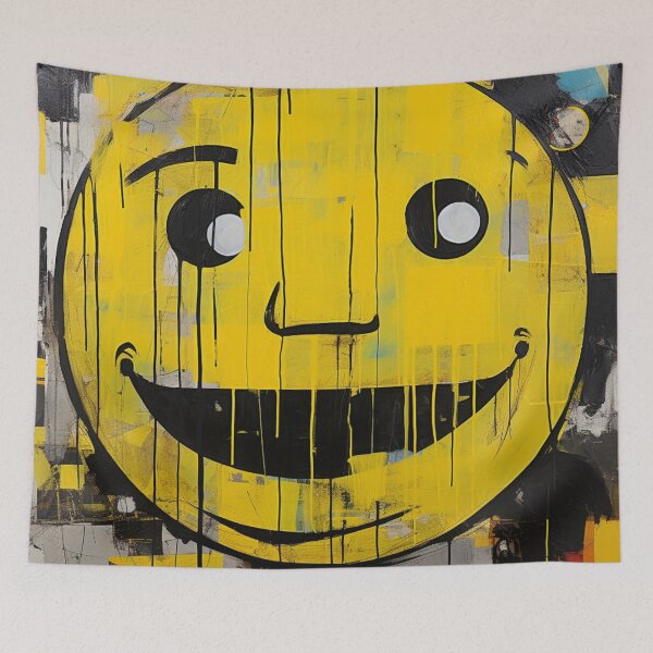 Item preview, Comic smily yellow black laughing round face designed and sold by G-M-Designs.