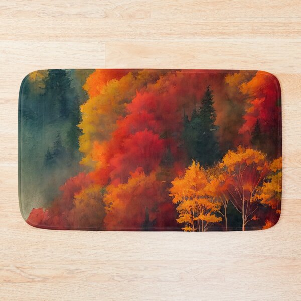 Item preview, Colorful Autumn Landscape Watercolor designed and sold by Art by Lilia.