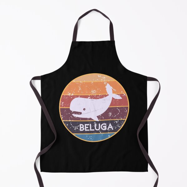 Item preview, Beluga Whale Swimming Retro Illustration designed and sold by kuremureDesign.