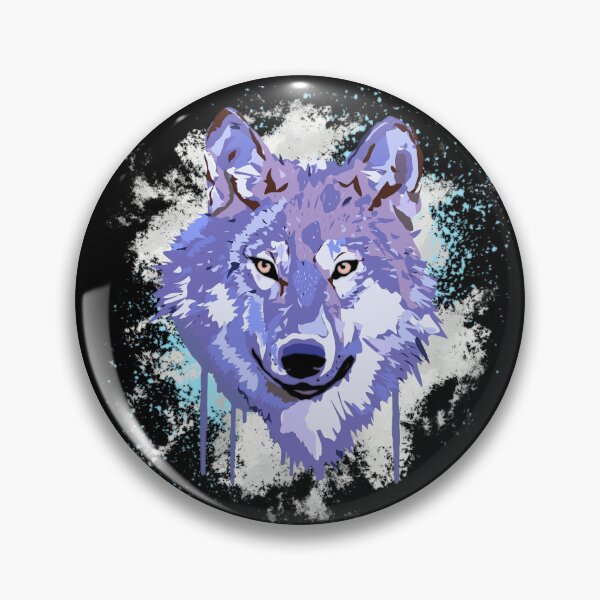 Item preview, Blue wolfdog on artistic splash designed and sold by InverseArt.
