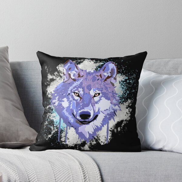 Item preview, Blue wolfdog on artistic splash designed and sold by InverseArt.
