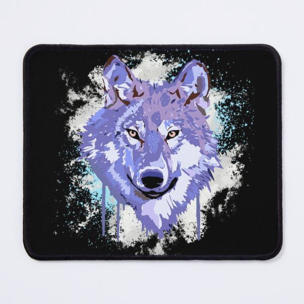 Item preview, Blue wolfdog on artistic splash designed and sold by InverseArt.