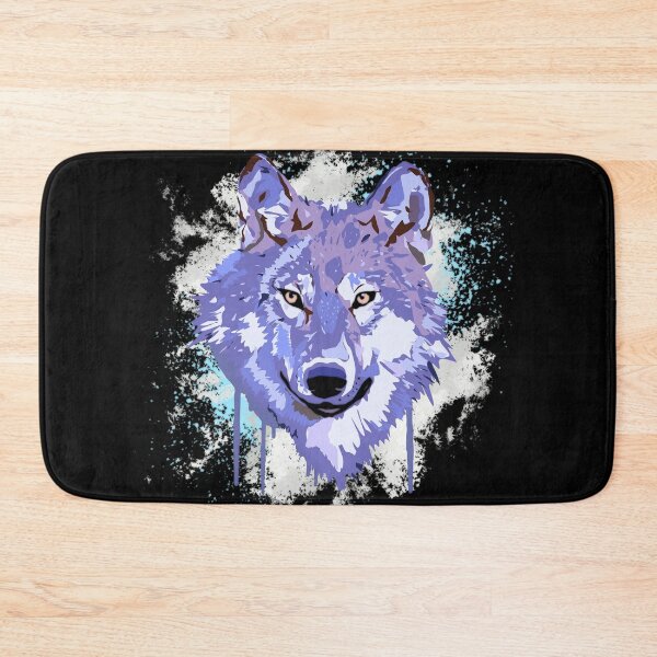 Item preview, Blue wolfdog on artistic splash designed and sold by InverseArt.