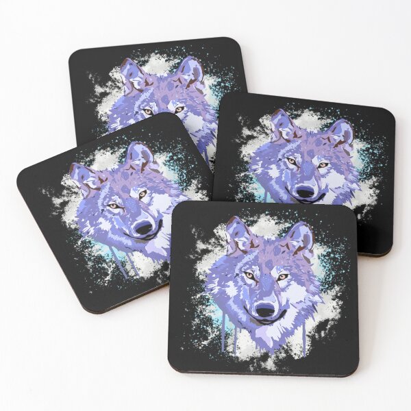 Item preview, Blue wolfdog on artistic splash designed and sold by InverseArt.