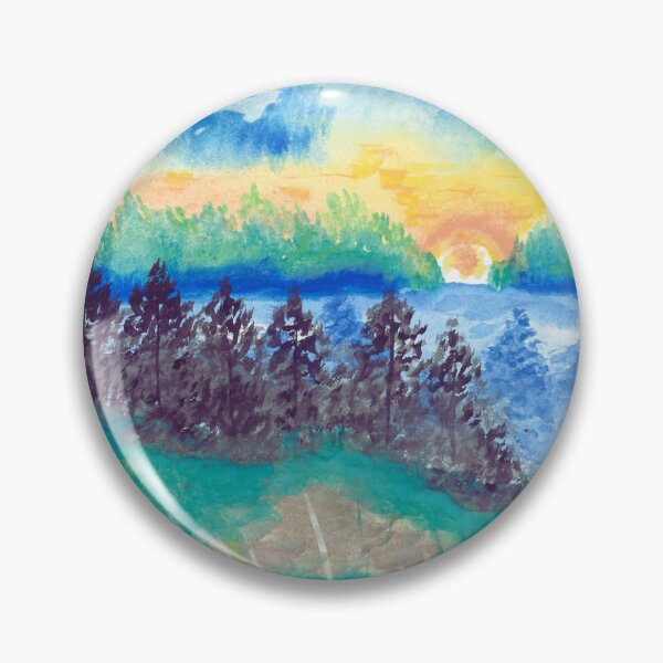 Item preview, "Nature's Serenity" Soothing Watercolor Painting with Vibrant Colors designed and sold by Lunardreams54.
