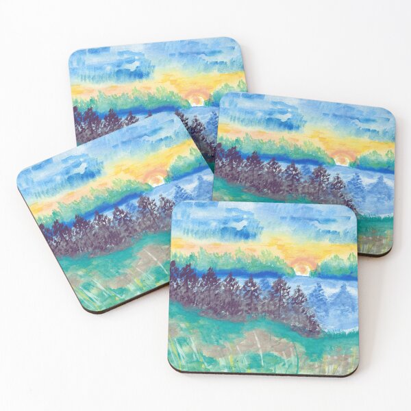 Item preview, "Nature's Serenity" Soothing Watercolor Painting with Vibrant Colors designed and sold by Lunardreams54.