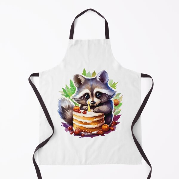 Item preview, Spring Summer Happy birthday Raccoon with a birthday cake designed and sold by AngelinaBezm.