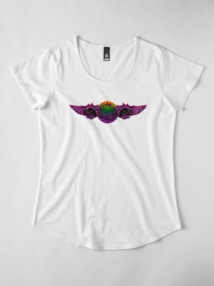 Alternate view of Wings On back DLHR Daddy Longleg's Homegrown Revival Premium Scoop T-Shirt