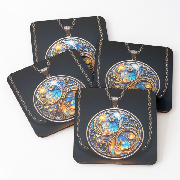 Item preview, Art Nouveau-inspired pendant  designed and sold by Whimsicalhub.
