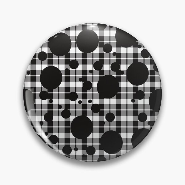 Item preview, Black and White Plaid with Bubbles designed and sold by Artistestella.